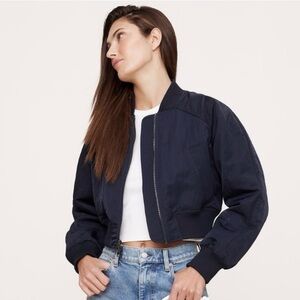 NWT BANANA REPUBLIC WATER-RESISTANT CROPPED BOMBER JACKET